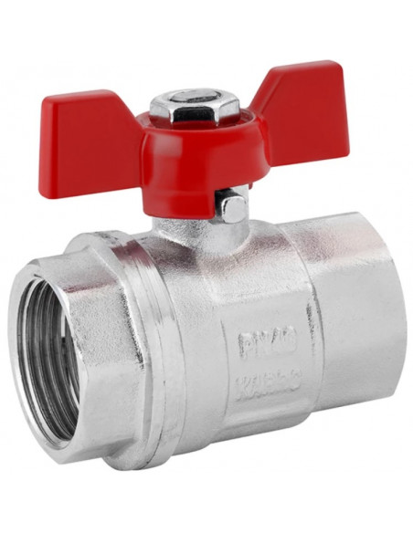Кран кульовий +STANDART+ KARRO (1/2" ВВ) PN40 червон.