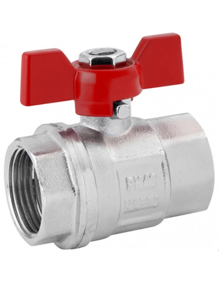 Кран кульовий +STANDART+ KARRO (3/4" ВВ) PN40 червон.