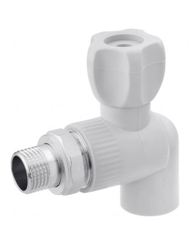 Кран кульовий радіаторний кутовий 20х1/2"