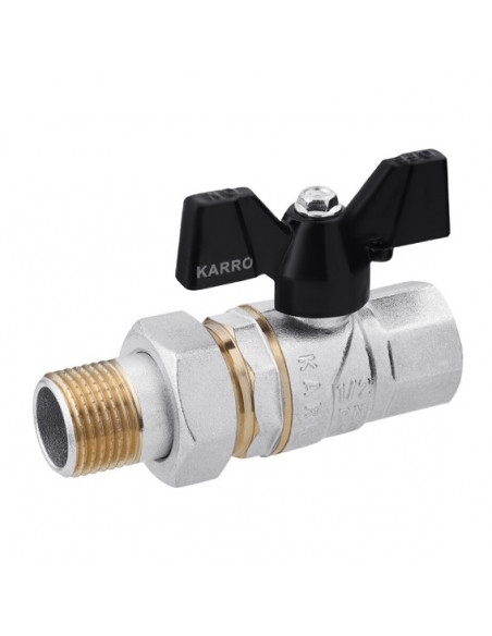 Кран-американка кульовий прямий Karro "Premium" 1/2" ВЗ PN40