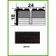 Алюмінієвий поріжок сходовий - УЛ121 0,9 м венге