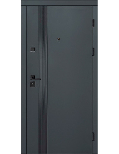 КС-12: Двері металеві МДФ/МДФ ТИП14 2050*860 ліві (мусоне дерево софтач/мусоне дерево світле софт