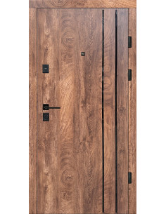 КС-28: Двері металеві МДФ/МДФ ТИП14 2050*860 ліві (спил дерева коньячний/спил дерева коньячний)