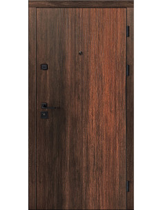 КС-9/10: Двері металеві МДФ/МДФ ТИП14 2050*860 ліві (дуб табак/дуб немо срібний)