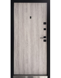 КС-9/10: Двері металеві МДФ/МДФ ТИП14 2050*860 ліві (дуб табак/дуб немо срібний) 2