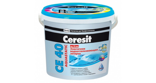 №07 Фуга "Ceresit" СЕ 40 для швів водостійка сіра 5 кг
