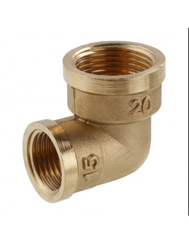 Кутник перехідний посилений LexLine 3/4"х1/2" ВВ латунний УК0112-В