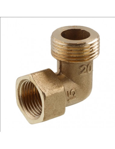 Кутник перехідний посилений LexLine 3/4"х1/2" ЗВ латунний УК0121-В