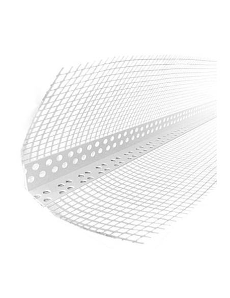 Кутник пластиковий перфорований із сіткою 3,0м 7*7