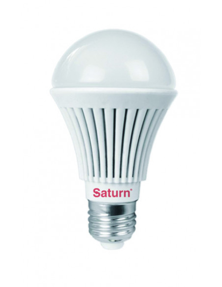 Лампа LED Saturn, LL27.07N2, WW (E27) 7W (пласт. радиатор, шар бол.)