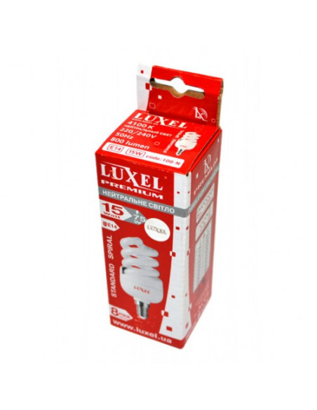 Лампа энергосбер. 15W Е27 Luxel
