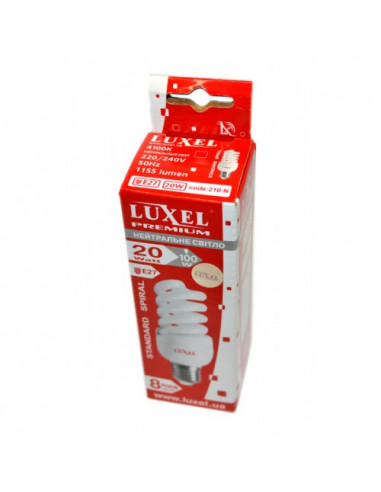 Лампа энергосбер. 20W Е27 Luxel