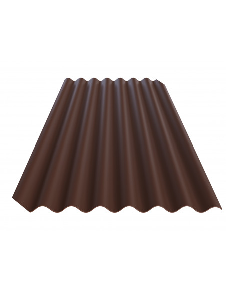 Лист волокнистоцементний хвилястий 1750*1130 коричневий TM "FIBRODAH" Classic