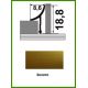 Алюмінієвий поріжок для керамічної плитки ВАП-10 золото