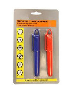 Маркери будівельні 2шт (синій, червоний) Favorit