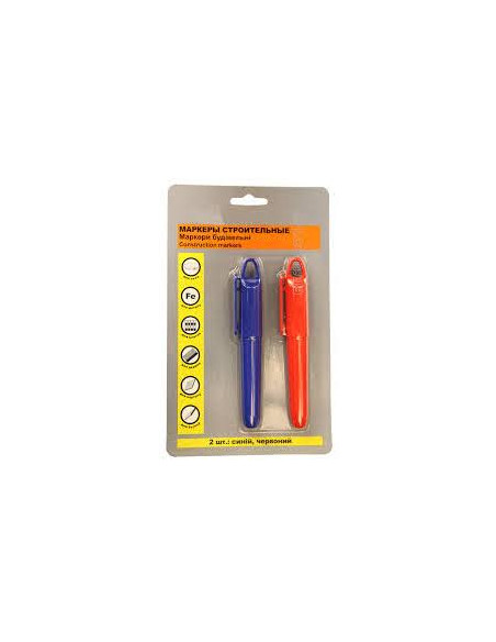 Маркери будівельні 2шт (синій, червоний) Favorit
