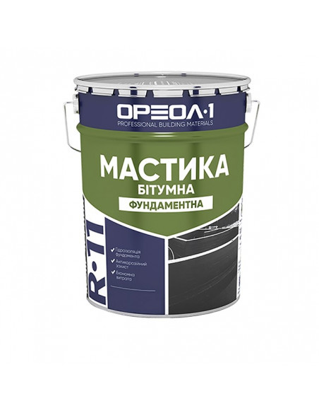 Мастика бітумна «Фундаментна» Ореол 12кг