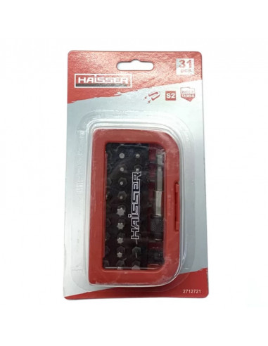 Набір біт 31 шт + тримач HAISSER 
