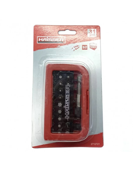 Набір біт 31 шт + тримач HAISSER 