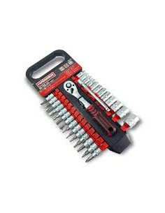 Набір насадок торцевих (4-13мм) з трісчаткою 72зуба 1/4+ подовжувач 100мм. 28од.CR-MO HAISSER 