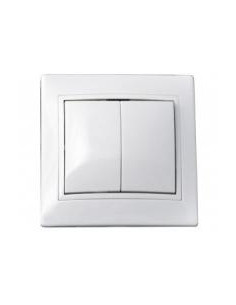  вимикач двокнопковий BBсб10-2-0-Fl-W