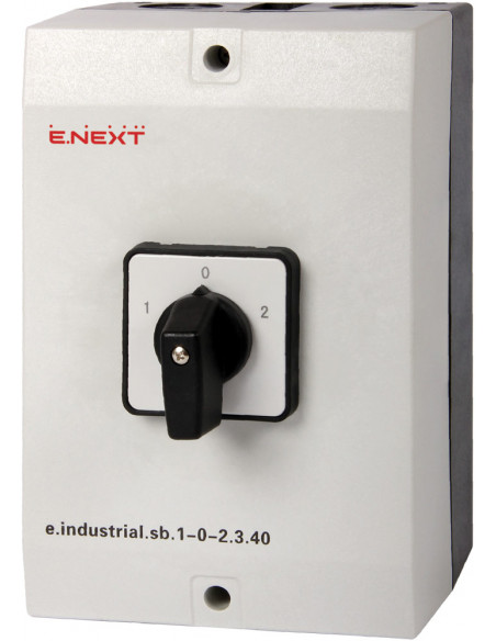 Пакетний перемикач у корпусі E.Next e.industrial.sb.1-0-2.3.40, 3р, 40А (1-0-2) i0360006