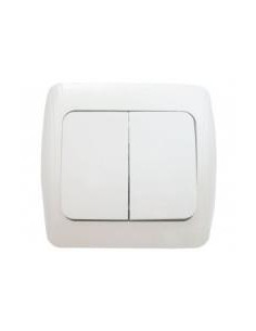  вимикач двокнопковий BBсб10-2-0-Sq-W