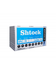 Пінопласт Шток (Shtock) EPS 70, 100мм, 1000*500  (14  кг/м.куб.)