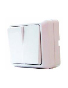  вимикач двокнопковий BЗ10-2-0-Сb-W