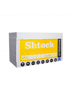 Пінопласт Шток (Shtock) EPS S, 100мм, 1000*500  (8 кг/м.куб.)