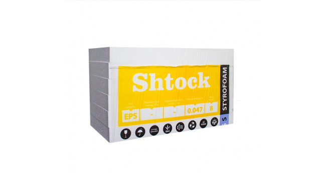 Пінопласт Шток (Shtock) EPS S, 100мм, 1000*500  (8 кг/м.куб.)