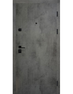 ПЛ-20: Двері металеві МДФ/МДФ ТИП13 2050*860 ліві (оксид темний/оксид свiтлий)