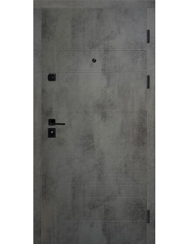 ПЛ-20: Двері металеві МДФ/МДФ ТИП13 2050*860 ліві (оксид темний/оксид свiтлий)