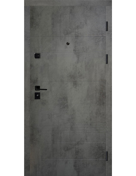 ПЛ-20: Двері металеві МДФ/МДФ ТИП13 2050*860 ліві (оксид темний/оксид свiтлий)