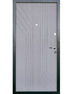 ПЛ-7: Двері металеві МДФ/МДФ ТИП13 2050*860 ліві (клен темно сiрий/клен свiтло сiрий) 2