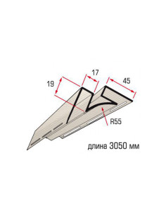 Планка кут внутрішній бежевий 3,05 м