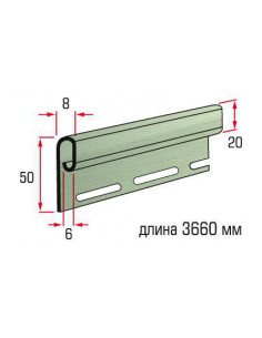 Планка фінішна салатова 3,66 м