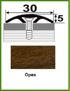 Пластиковий поріжок дуб морган 0,9м прих./кр
