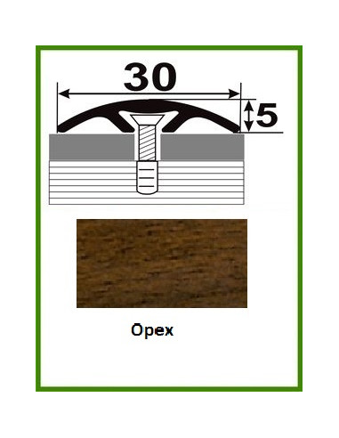 Пластиковий поріжок дуб морган 0,9м прих./кр