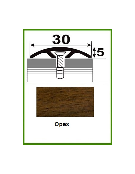 Пластиковий поріжок дуб морган 0,9м прих./кр