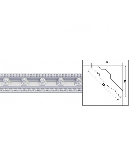 Плінтус декоративний OPTIMA DECOR  40/60 2 м Лілія