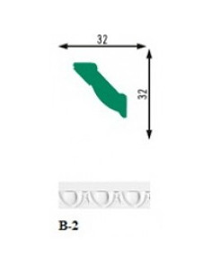 Плінтус стельовий екструдований Marbet Exclusive В-2/ 2м (160)