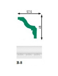 Плінтус стельовий екструдований Marbet Exclusive В-8 2м (48)