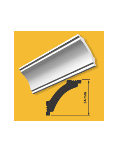Плінтус стельовий екструдований R-30 2м (100)
