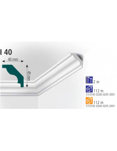 Плінтус стельовий екструдований Vidella I-40 2м (56)