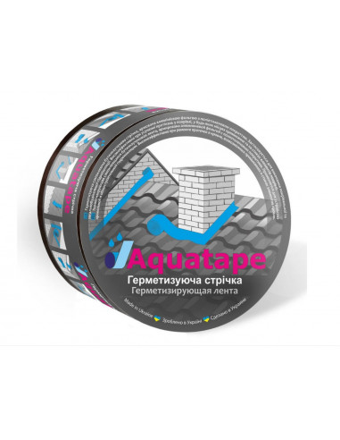 Покрівельно-герметизуюча стрічка Aquatape 75*3м Alu