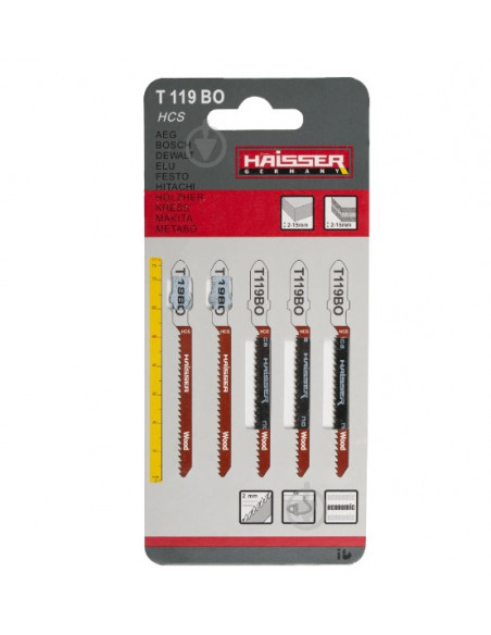 Полотно для електролобзика  Т119ВO 75мм  HAISSER ДСП/ДВП 