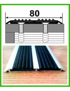 Профіль з гумовою вставкою УЛ-153 3м срібло