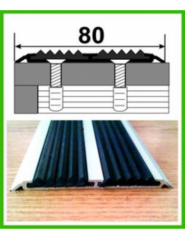 Профіль з гумовою вставкою УЛ-153 3м срібло
