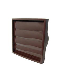 Решітка вент з гравітаційними жалюзями КОРИЧНЕВА KRZ 100/125